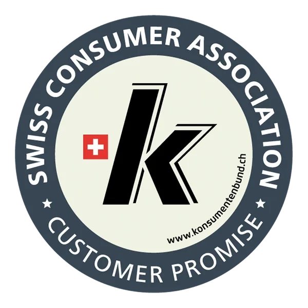 Offizielles Kundenversprechen-Siegel – English