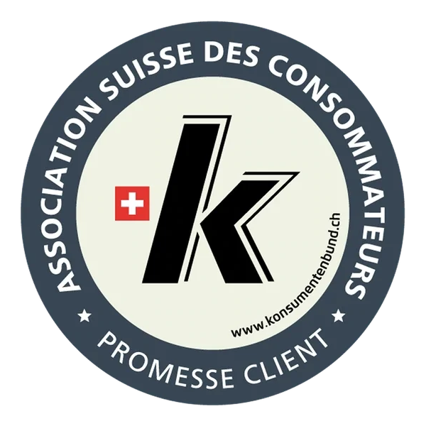 Offizielles Kundenversprechen-Siegel – Français