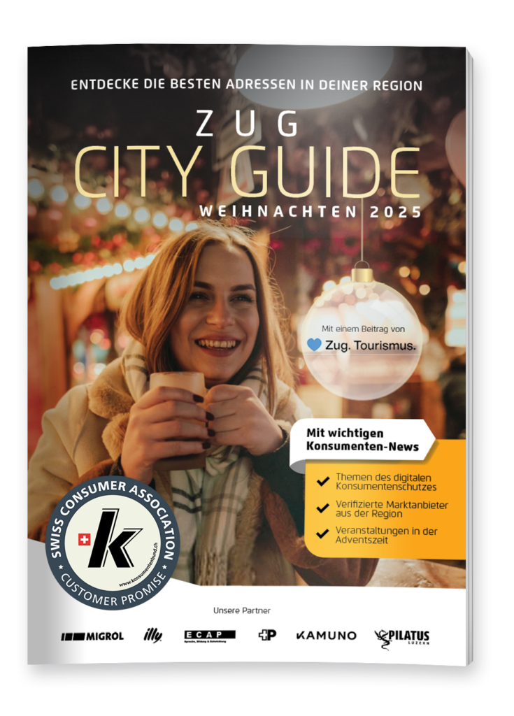 Titelseite City Guide Zug 2025